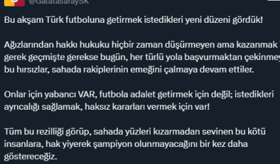 Galatasaray’dan Fenerbahçe Maçı Sonrası Sert Tepki!