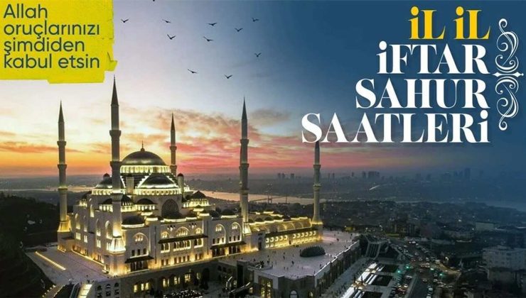 2 MART 2025 PAZAR İFTAR VE SAHUR SAATLERİ