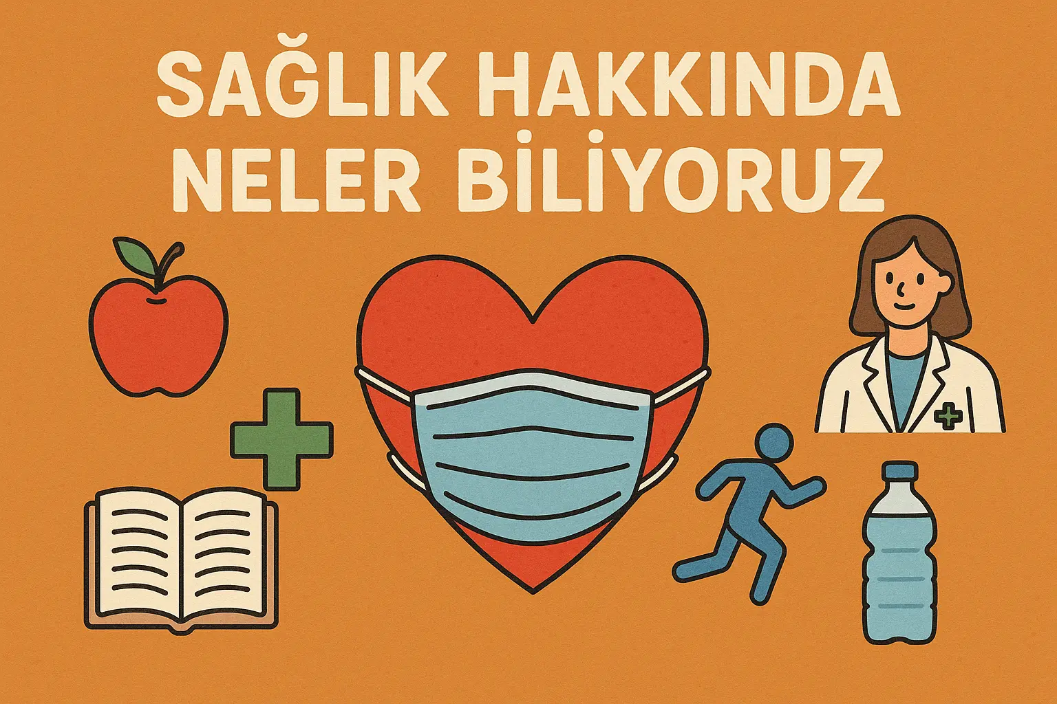Sağlık hakkında bilmeniz gerekenler ve modern yaşamın sağlık risklerine karşı alınması gereken önlemlerle ilgili görsel.