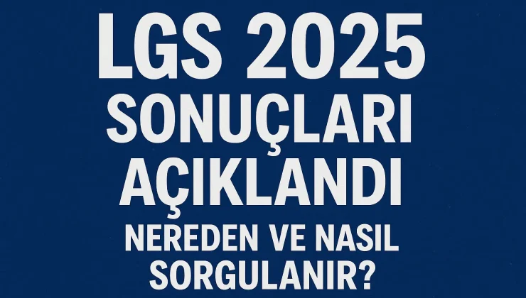 LGS 2025 Sonuçları Açıklandı: Nereden ve Nasıl Sorgulanır?