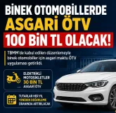 Binek Otomobillerde Asgari ÖTV Dönemi: En Az 100 Bin TL Vergi Uygulanacak