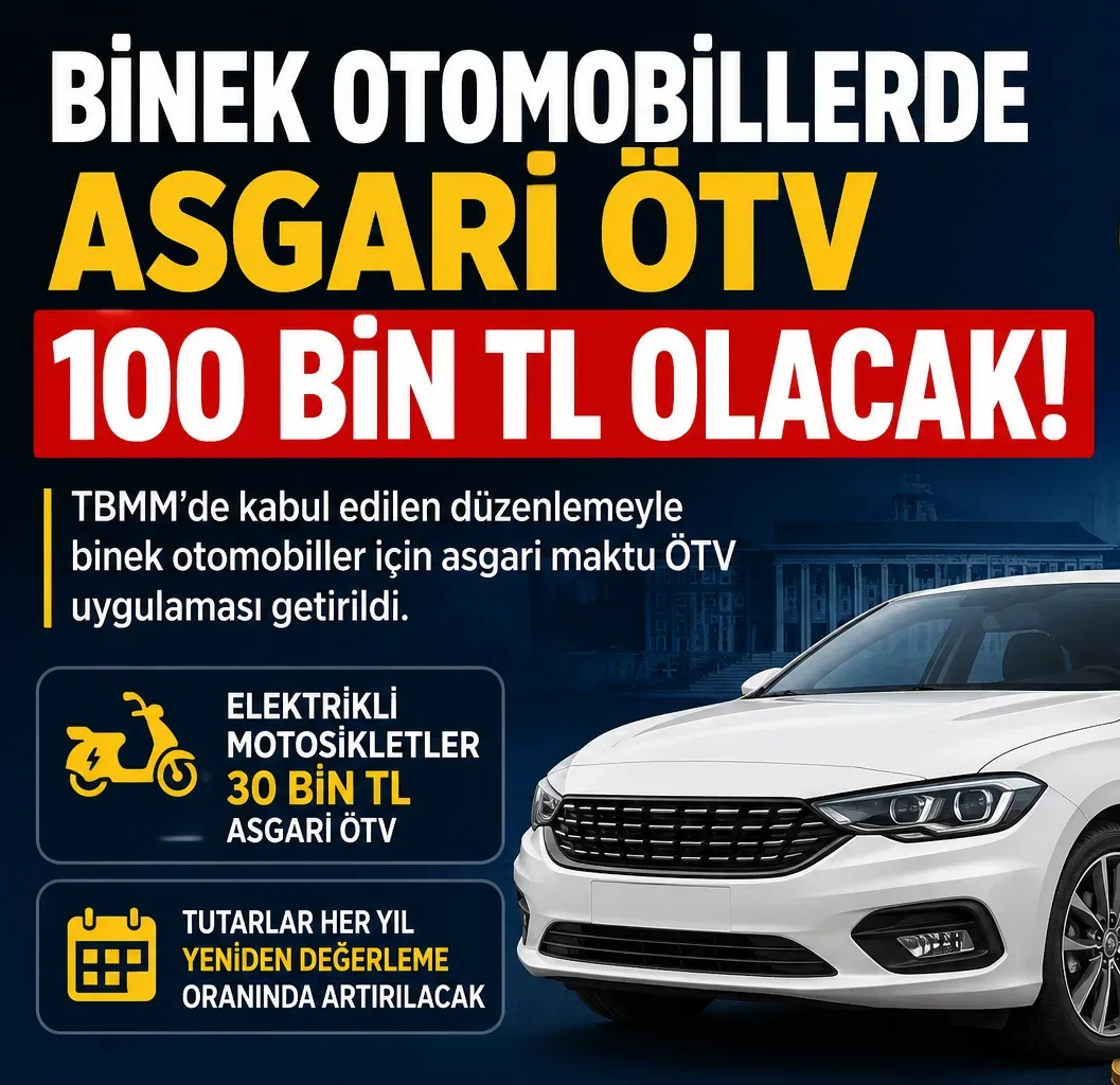 Binek Otomobillerde Asgari ÖTV Dönemi: En Az 100 Bin TL Vergi Uygulanacak